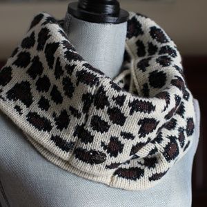 Betsey Johnson Leopard Knit Scarf
